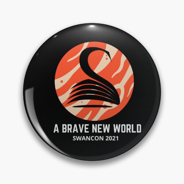 Item preview, Swancon 46 (2021) - Design in orange designed and sold by swancon.