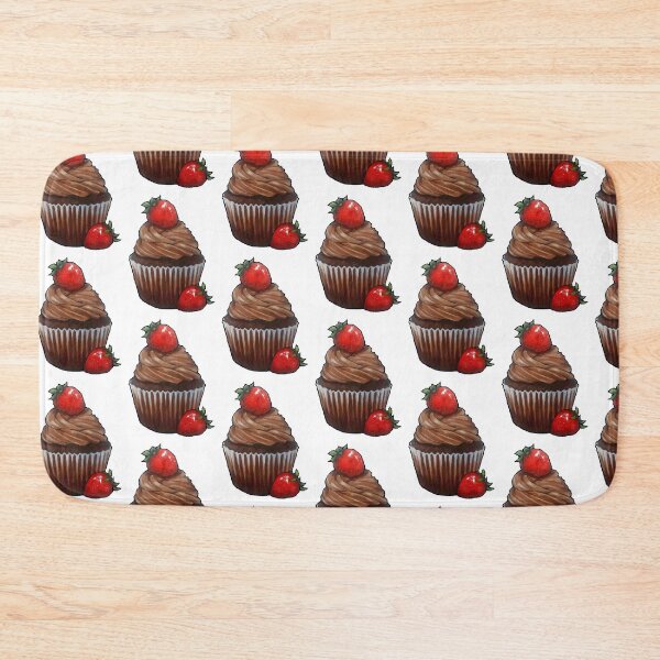 Item preview, Chocolate Cupcake, Strawberry, Painting, Food Art, Baking designed and sold by JoyfulWhimsy.