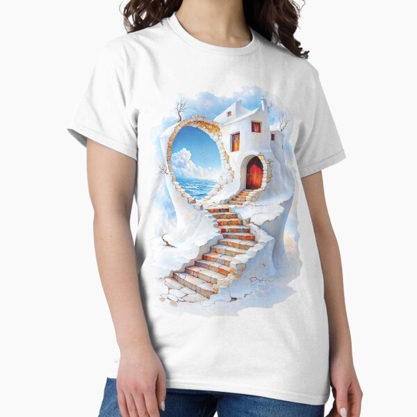 Item preview, Abstract surrealism art looking through a portal designed and sold by AngelottiCR.