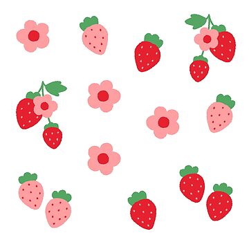 Artwork thumbnail, Strawberries & blossoms by leeinthetree