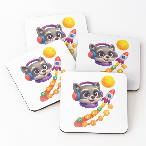 Item preview, Rocket to the Moon Crypto Trail – 3D Raccoon Astronaut Design designed and sold by WolfPixelRo.