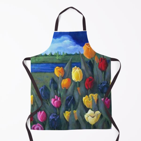 Item preview, Dutch Tulips, Hand Painted Flowers, Holland, Windmill, Painting, Art designed and sold by JoyfulWhimsy.