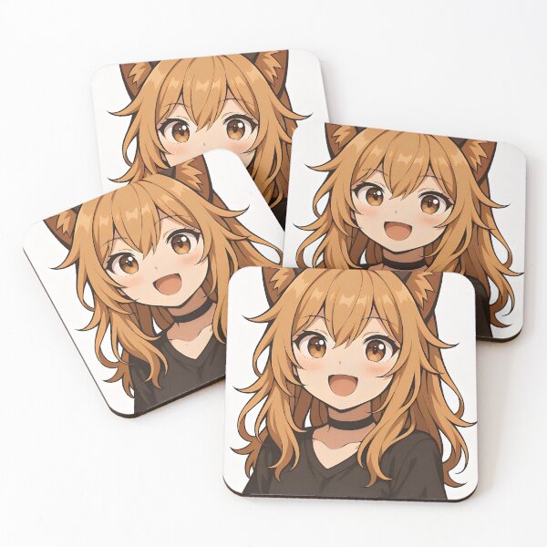 Item preview, Cute Anime Cat Girl Portrait with Playful Smile designed and sold by Amr Siam.