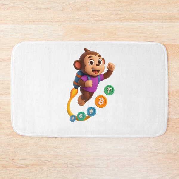 Item preview, Crypto Jetpack Monkey – 3D Cartoon Rocket Design designed and sold by WolfPixelRo.