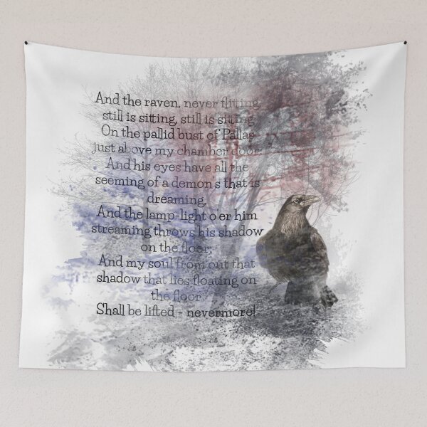Item preview, Edgar Allan Poe Poem The Raven Abstract Art designed and sold by countrymouse.