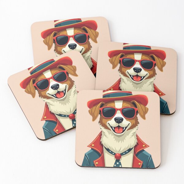 Item preview, Stylish Dog Wearing Jacket Celebrating the Independence Day designed and sold by YvaineDesign.