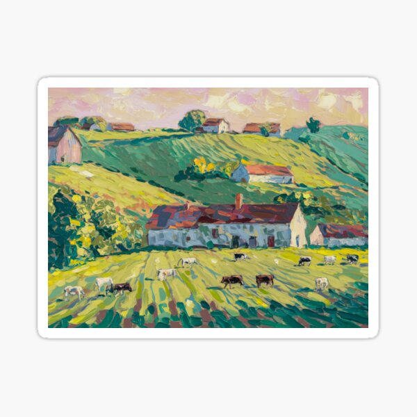 Item preview, Normandy Diary Farmhouse | Charming French Landscape | Post- Impressionist  designed and sold by Carraann .