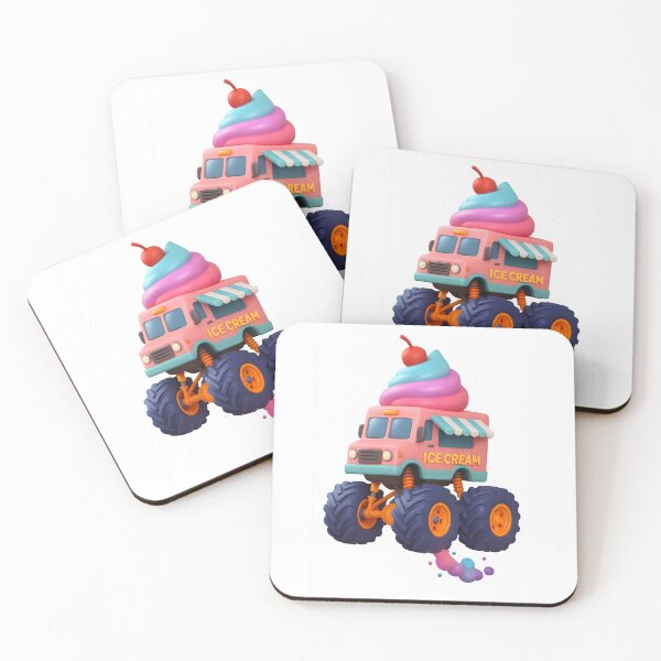 Item preview, Monster Truck Ice Cream – 3D Dessert Ride Explosion designed and sold by WolfPixelRo.