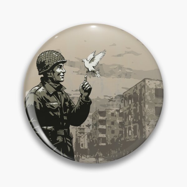 Artikelvorschau, Hoffnung des Soldaten: Taube in einer kriegszerstörten Stadt entworfen und verkauft von KiwiRider.
