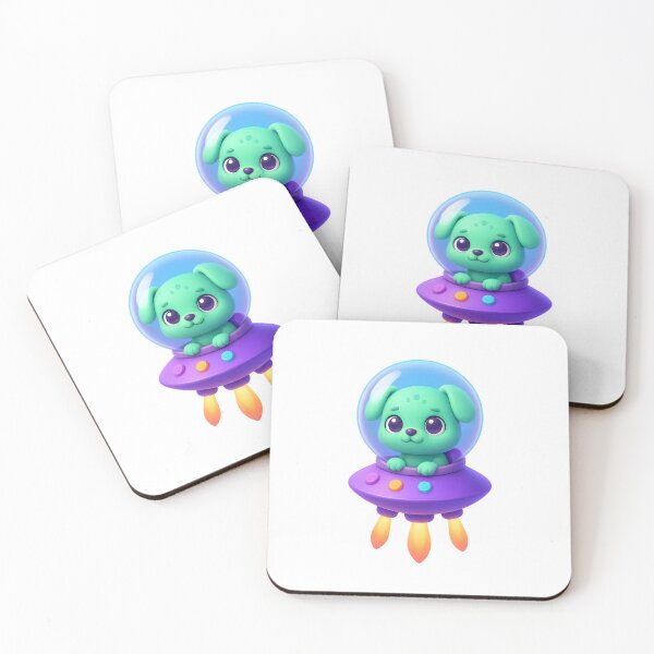 Item preview, Alien Puppy in UFO Bubble – 3D Cute Space Dog Design designed and sold by WolfPixelRo.