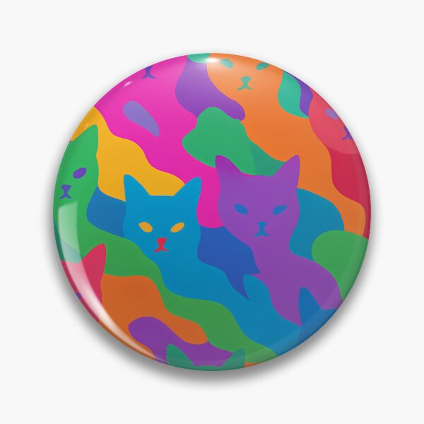 Item preview, Colorful camouflage cat pattern designed and sold by PixelForge.com.de.