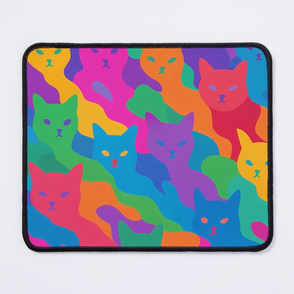 Item preview, Colorful camouflage cat pattern designed and sold by PixelForge.com.de.