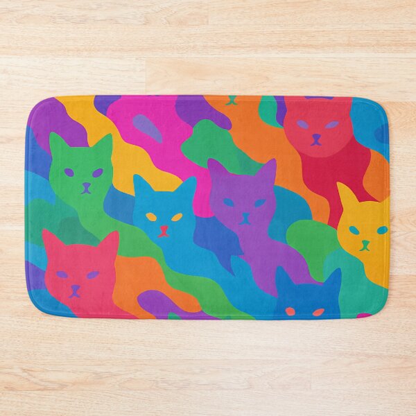 Item preview, Colorful camouflage cat pattern designed and sold by PixelForge.com.de.