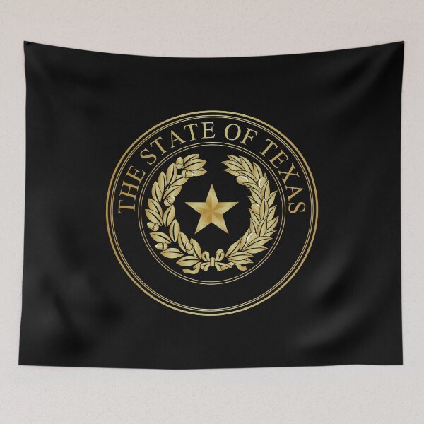 Item preview, The Official Seal of the State of Texas Gold and Black designed and sold by JohnnyVillas.