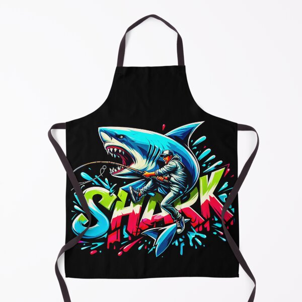 Item preview, Street Art angler and shark slogan : Shark designed and sold by NEUMANN ArtWear Boutique.