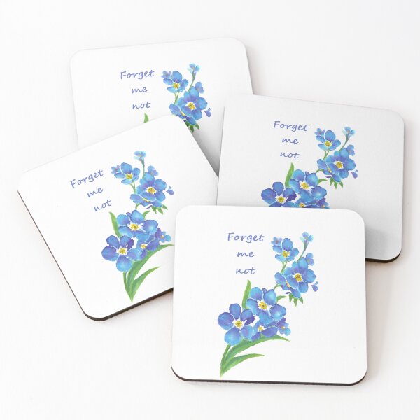 Item preview, Forget Me Not Blue Flower Quote designed and sold by countrymouse.
