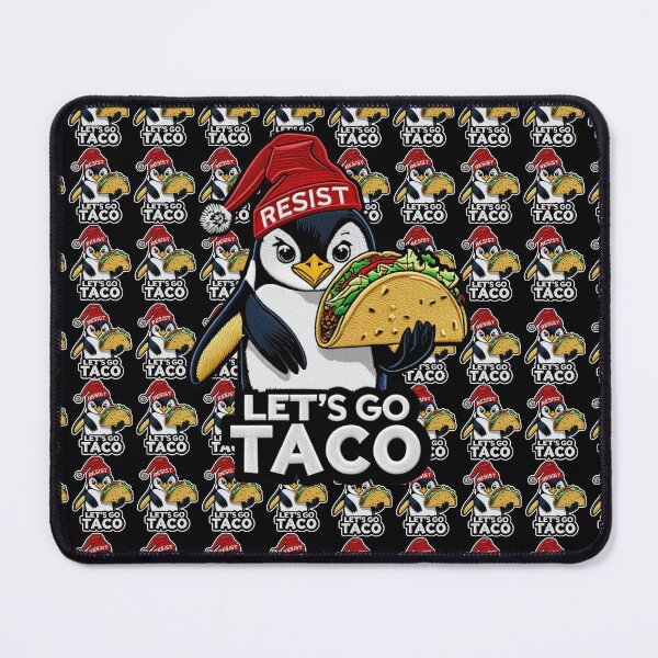 Item preview, Let’s Go Taco Penguin Embroidered Patch Design designed and sold by ArtDesignTp.