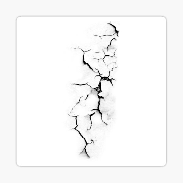 Item preview, Cracked Wall Texture – Grunge Black & White Abstract Design designed and sold by ThoratsDesign.