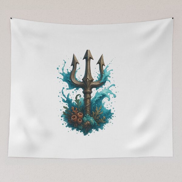 Item preview, Mythic Trident Rising from the Deep – Ocean Power Design designed and sold by WolfPixelRo.