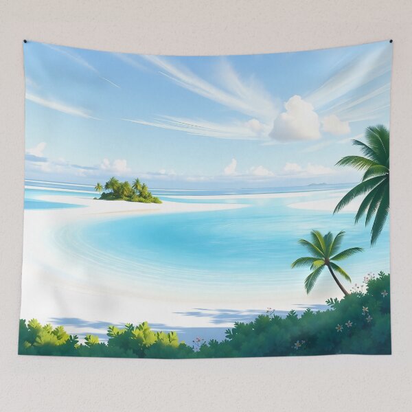 Item preview, Aitutaki, Cook Islands: Soft Morning Light Over South Pacific Lagoon designed and sold by LSVart.