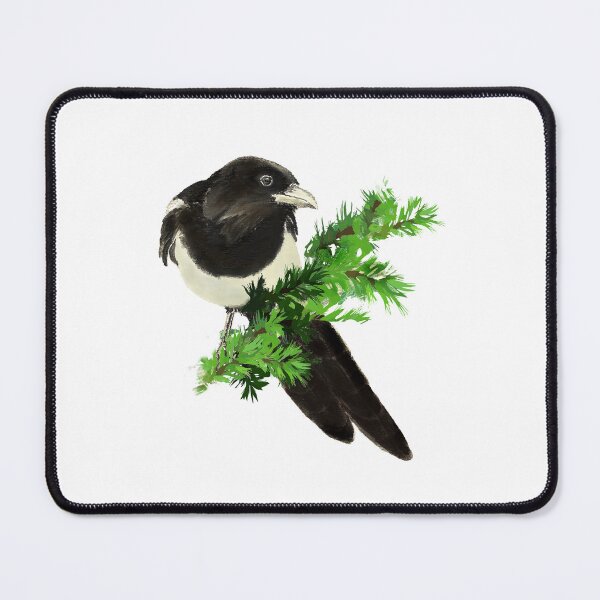 Item preview, Watercolor Magpie Bird Nature Art designed and sold by countrymouse.