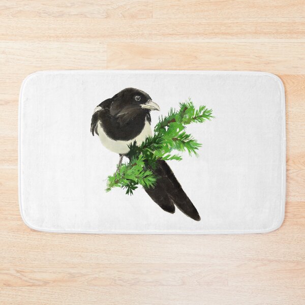 Item preview, Watercolor Magpie Bird Nature Art designed and sold by countrymouse.