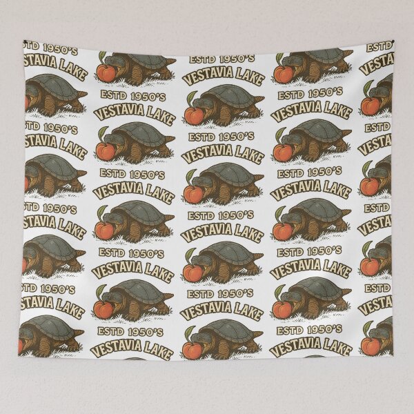 Item preview, Vestavia lake tiny rambo snapping turtle peach designed and sold by Michael Garber.
