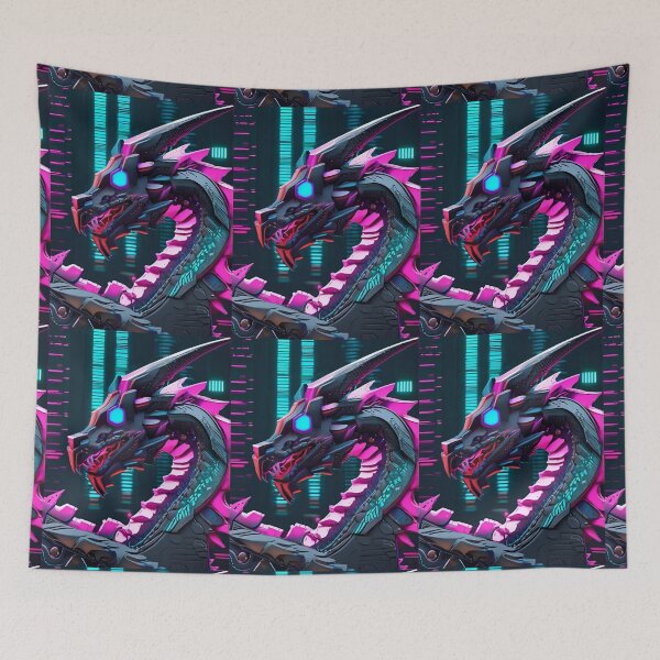 Item preview, Cyber Punk Dragon Pattern designed and sold by PatronesKawai.