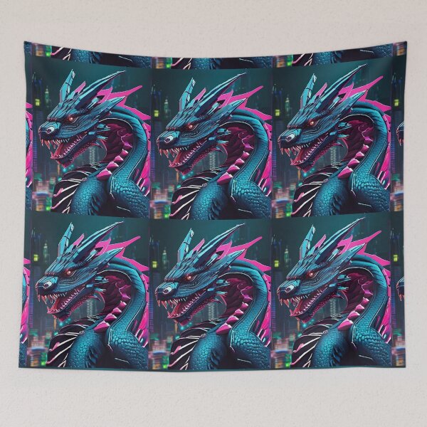 Item preview, Cyber Punk Dragon Pattern designed and sold by PatronesKawai.