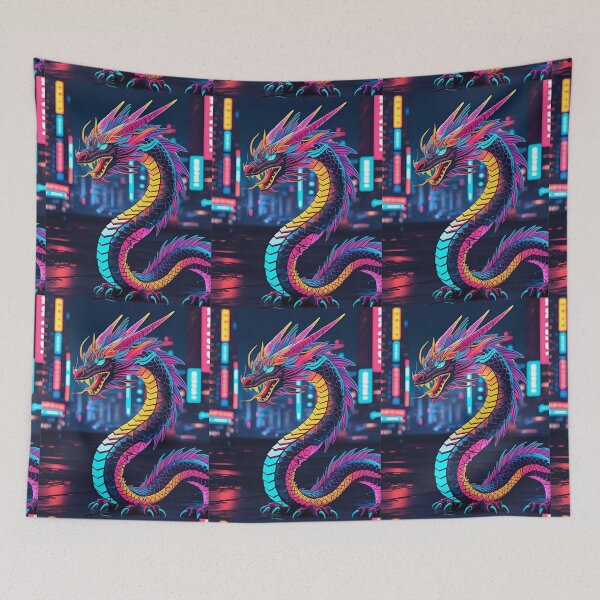 Item preview, Cyber Punk Dragon Pattern designed and sold by PatronesKawai.