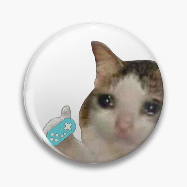 Item preview, crying cat anki meme in blue designed and sold by baananaahs.