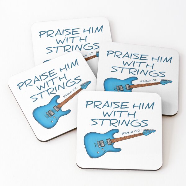 Item preview, Church Guitarist, Praise Him With Strings, Electric Guitar (Blue) designed and sold by doodlerob.