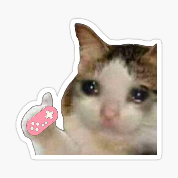 Artikel-Vorschau von weinende Katze Anki Meme in Pink, designt und verkauft von baananaahs.