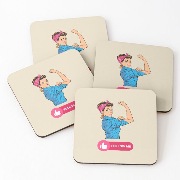 Item preview, Follow Pop Art Woman Cartoon  designed and sold by FanFest.