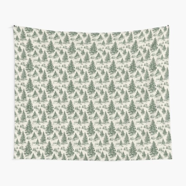 Item preview, Pine Tree Toile Print designed and sold by SezzyDesigns.