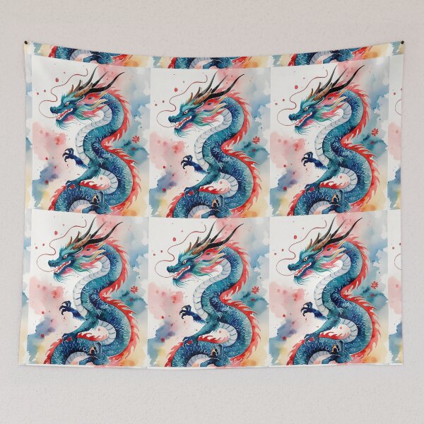Item preview, Watercolor Sky Dragon Pattern designed and sold by PatronesKawai.