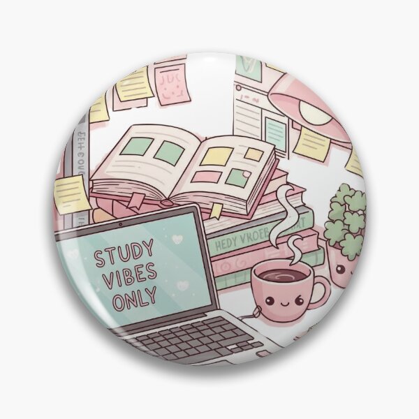 Item preview, Study Vibes Only" Cozy Desk Aesthetic - Pastel Productivity & Kawaii Charm designed and sold by RehanInkDesigns.
