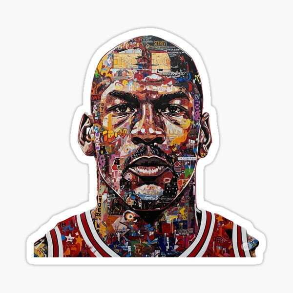 Item preview, Collage Style Painting of Michael Jordan designed and sold by Hoopful.