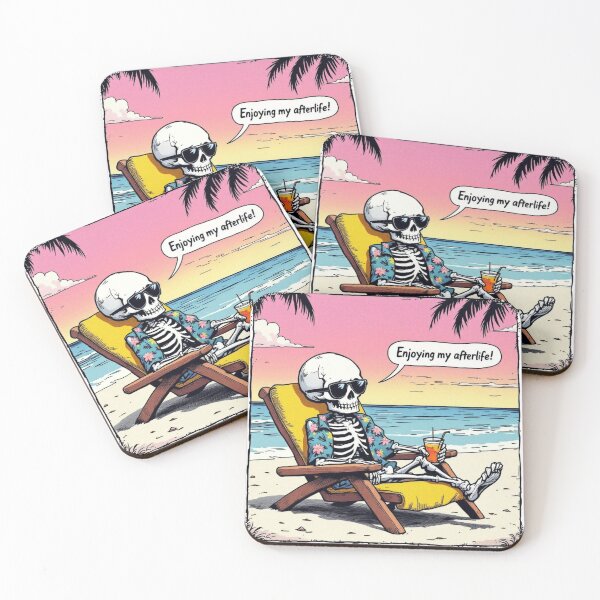 Item preview, Skeleton Vacation – Enjoying My Afterlife designed and sold by SwedishValhalla.