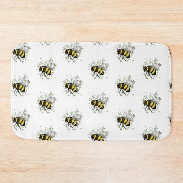 Item preview, Bumble Bee with Green Splashes, Hand Drawn Illustration, Insect designed and sold by JoyfulWhimsy.