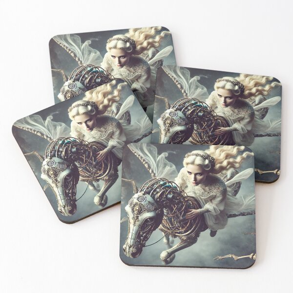 Item preview, Biomechanical woman rides biomechanical horse designed and sold by _RudeMango.