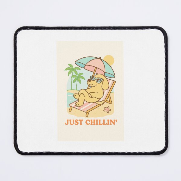 Item preview, Just Chillin’ - Cute Dog Retro Summer Design designed and sold by zentizo.
