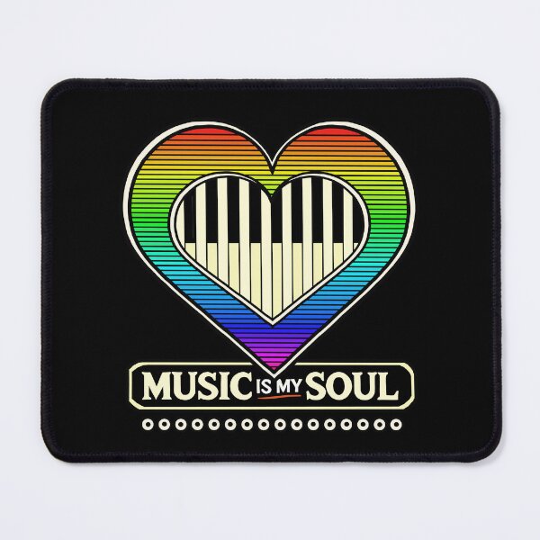 Item preview, Rainbow Piano Heart Music Is My Soul Shirt For Musicians And Music Lovers designed and sold by DrawHandArt.