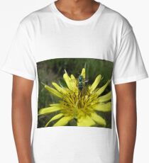 Green Bug on Yellow Flower Long T-Shirt