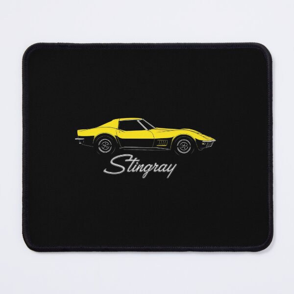 Item preview, 1969 Corvette Stingray C3 Yellow and Black Muscle Car Art designed and sold by TheArtOfCar.
