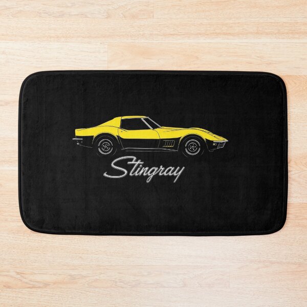 Item preview, 1969 Corvette Stingray C3 Yellow and Black Muscle Car Art designed and sold by TheArtOfCar.