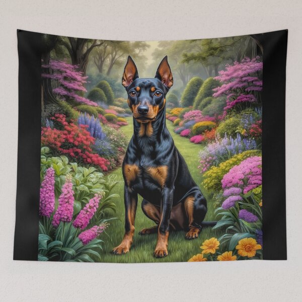 Item preview, Nala Manchester Terrier Dog Portrait Painting designed and sold by Heart and Soul Studio.
