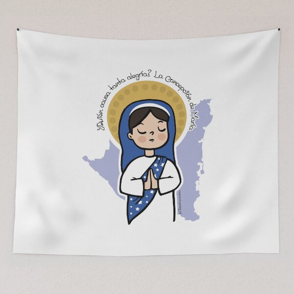 Item preview, Cartoon of the Virgin of the Immaculate Conception (Spanish) designed and sold by Claustronautas.