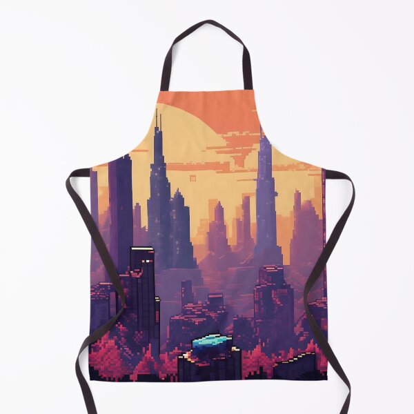 Item preview, Pixelated City Skyline Abstract Art designed and sold by Esterlane.