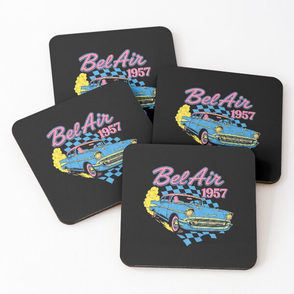Item preview, 1957 Chevy Bel Air Retro Drag Style with Pink and Blue Flair designed and sold by TheArtOfCar.